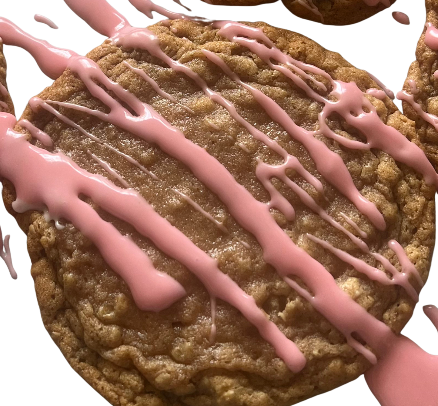 Strawberry Iced Oatmeal Cookie